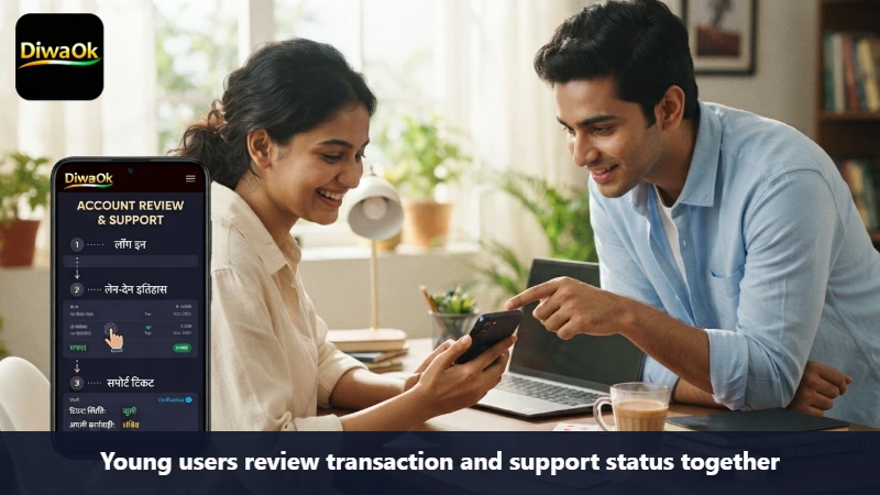 Young users review transaction and support status together
